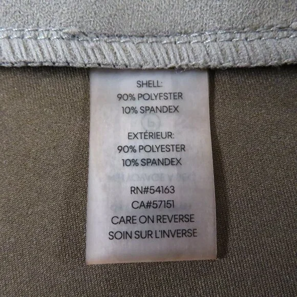 Ivanka Trump Faux Suede Ankle Pants M Dark Taupe - Picture 7 of 7